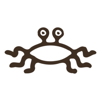 Flying Spaghetti Monster Decal (Brown)